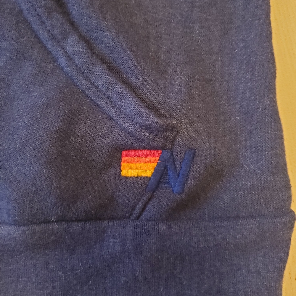SOLD Aviator Nation Blue 5-Stripe Zip Hoodie, sz S - Picture 8 of 8